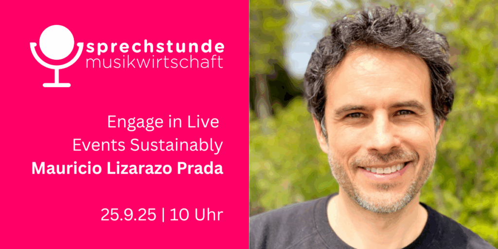 Banner für Sprechstunde Musikwirtschaft