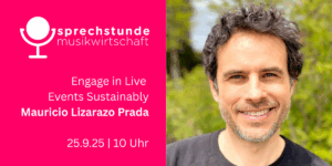 Banner für Sprechstunde Musikwirtschaft